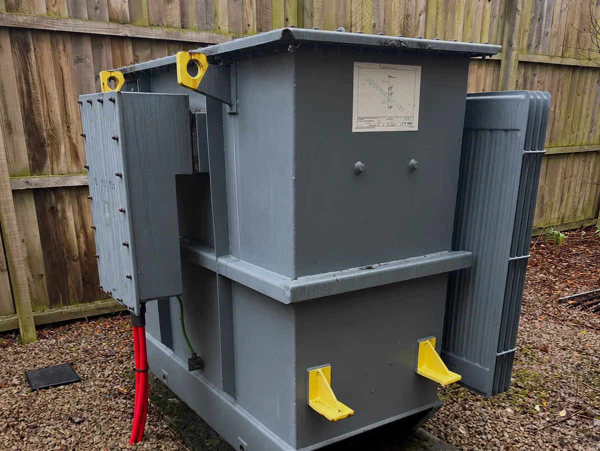A distribution transformer on a client site