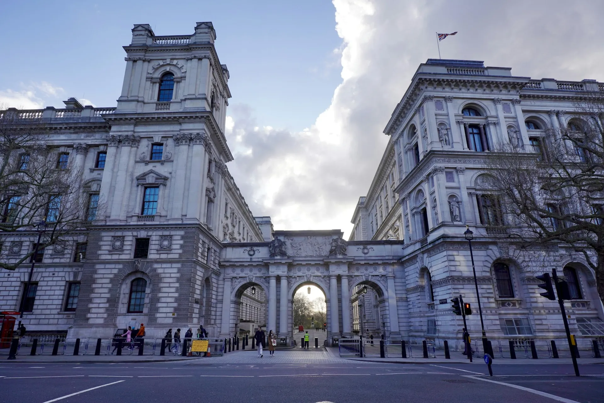 A neoclassical government building in Whitehall, London