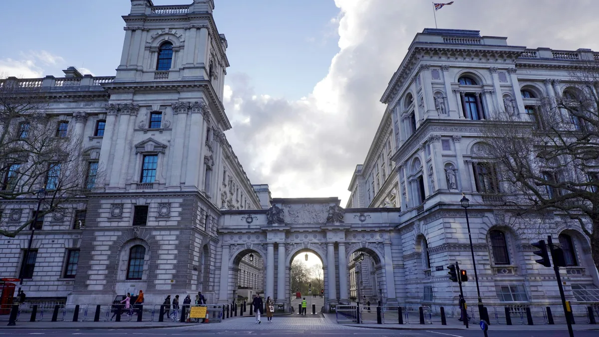 A neoclassical government building in Whitehall, London